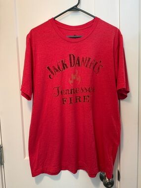 Jack Daniels Men's Red Tennessee Fire Short Sleeve Graphic Tee  Size XL